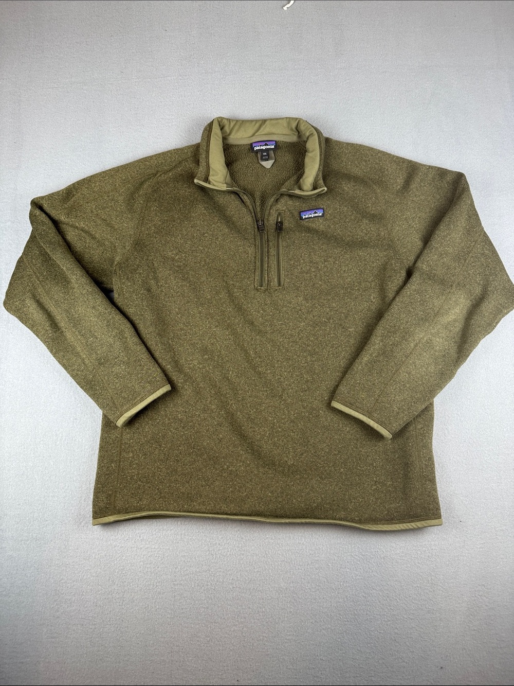 Patagonia Men's Olive Better Sweater Quarter-Zip 
Size: XXL